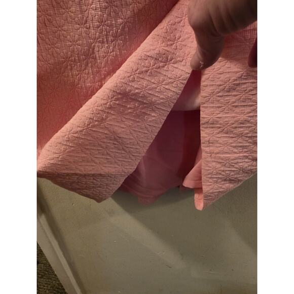 J. Crew Pink Sheath Dress Textured Floral Dress White Rickrack Trim Lined 12 - Picture 7 of 10